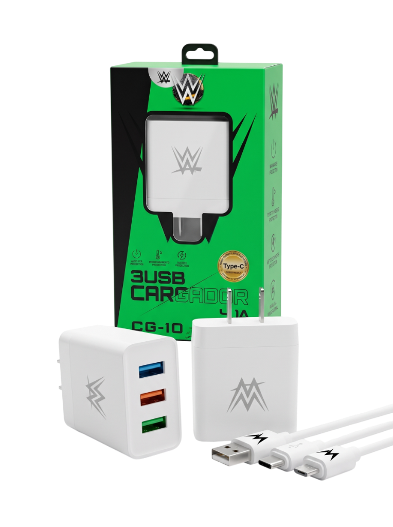 Cargador W TECNOLOGY CG-10 4.1A 3 USB