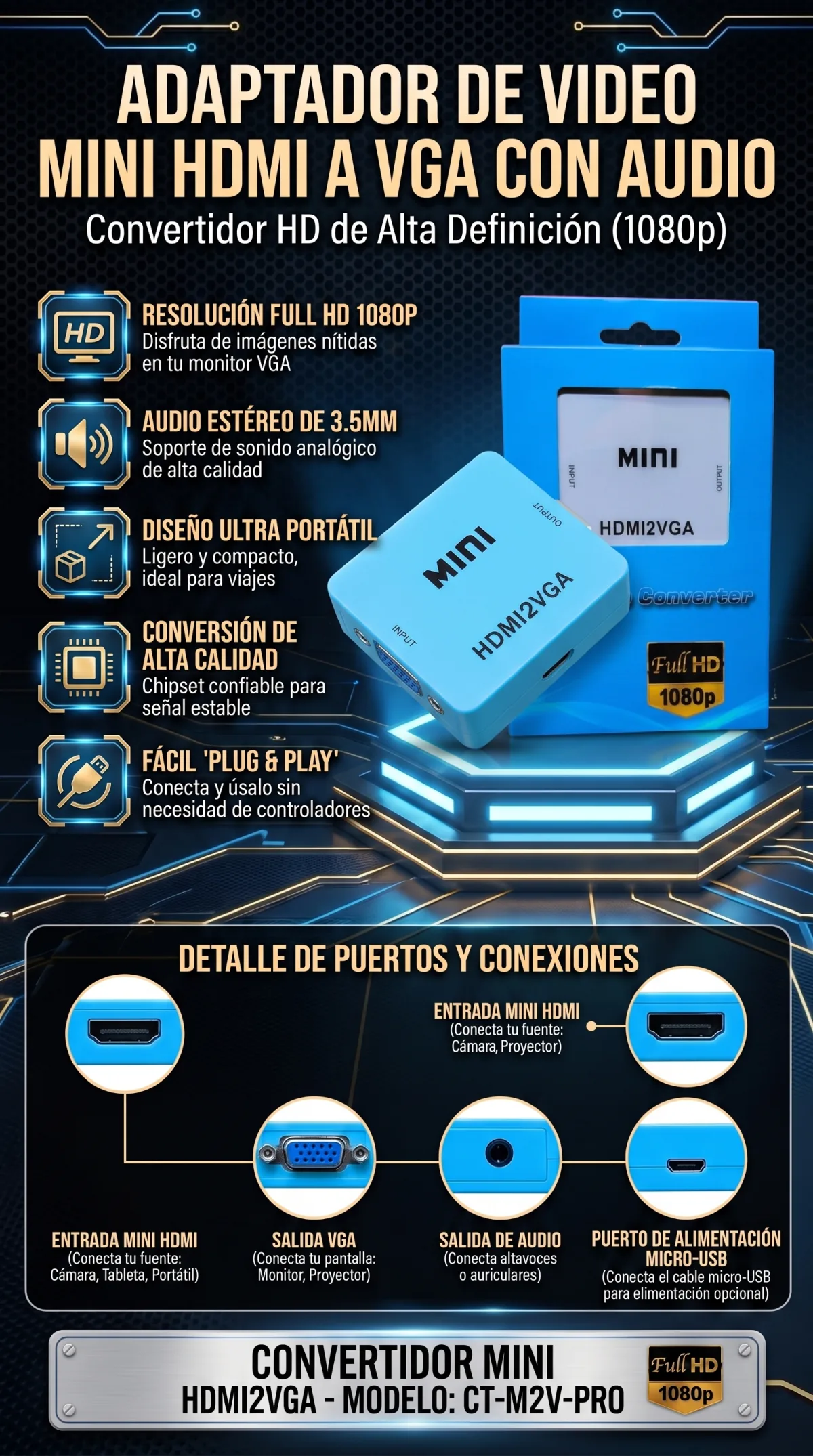 ADAPTADOR HDMI2VGA