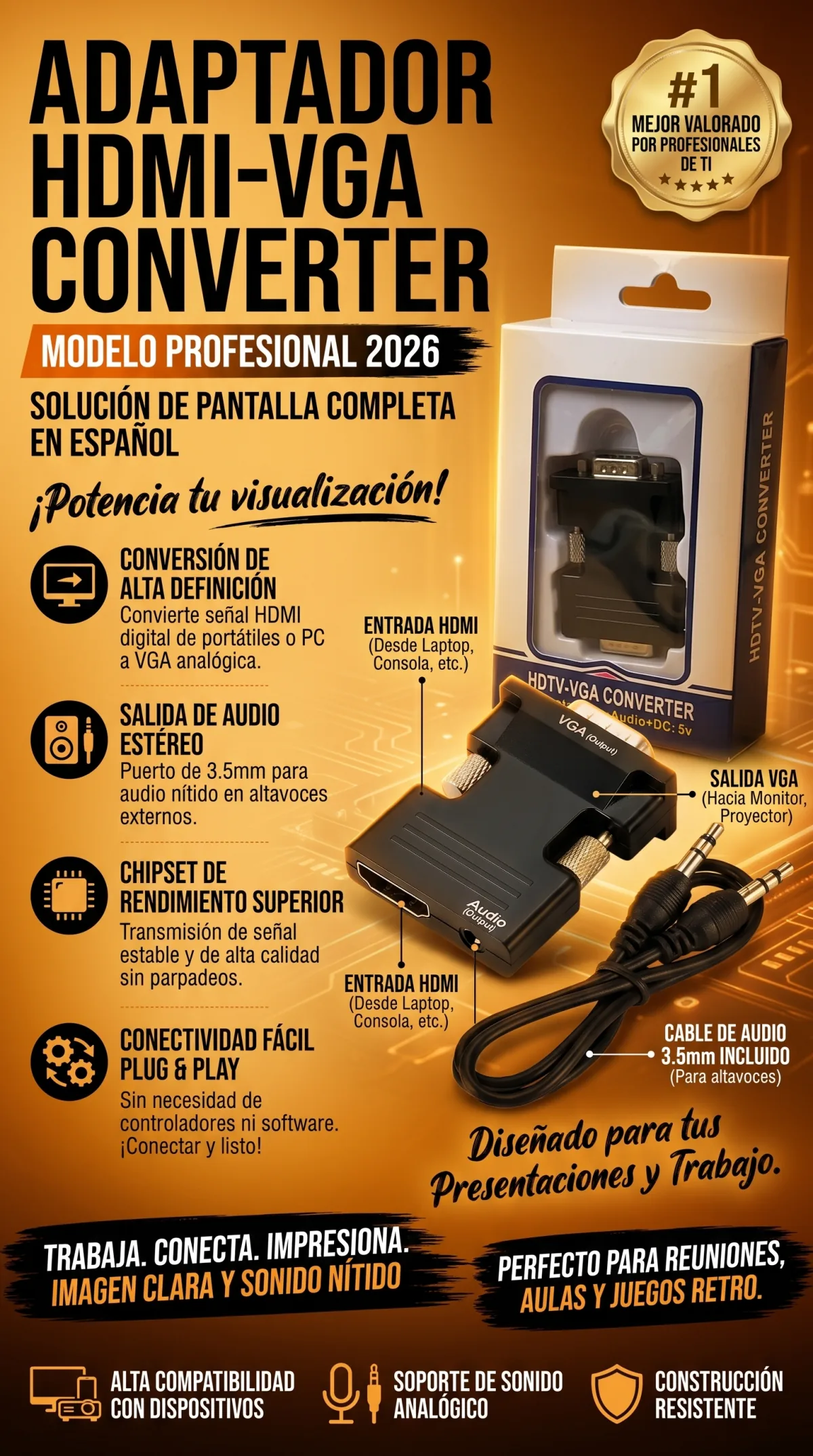 ADAPTADOR HDMI-VGA CONVERTER