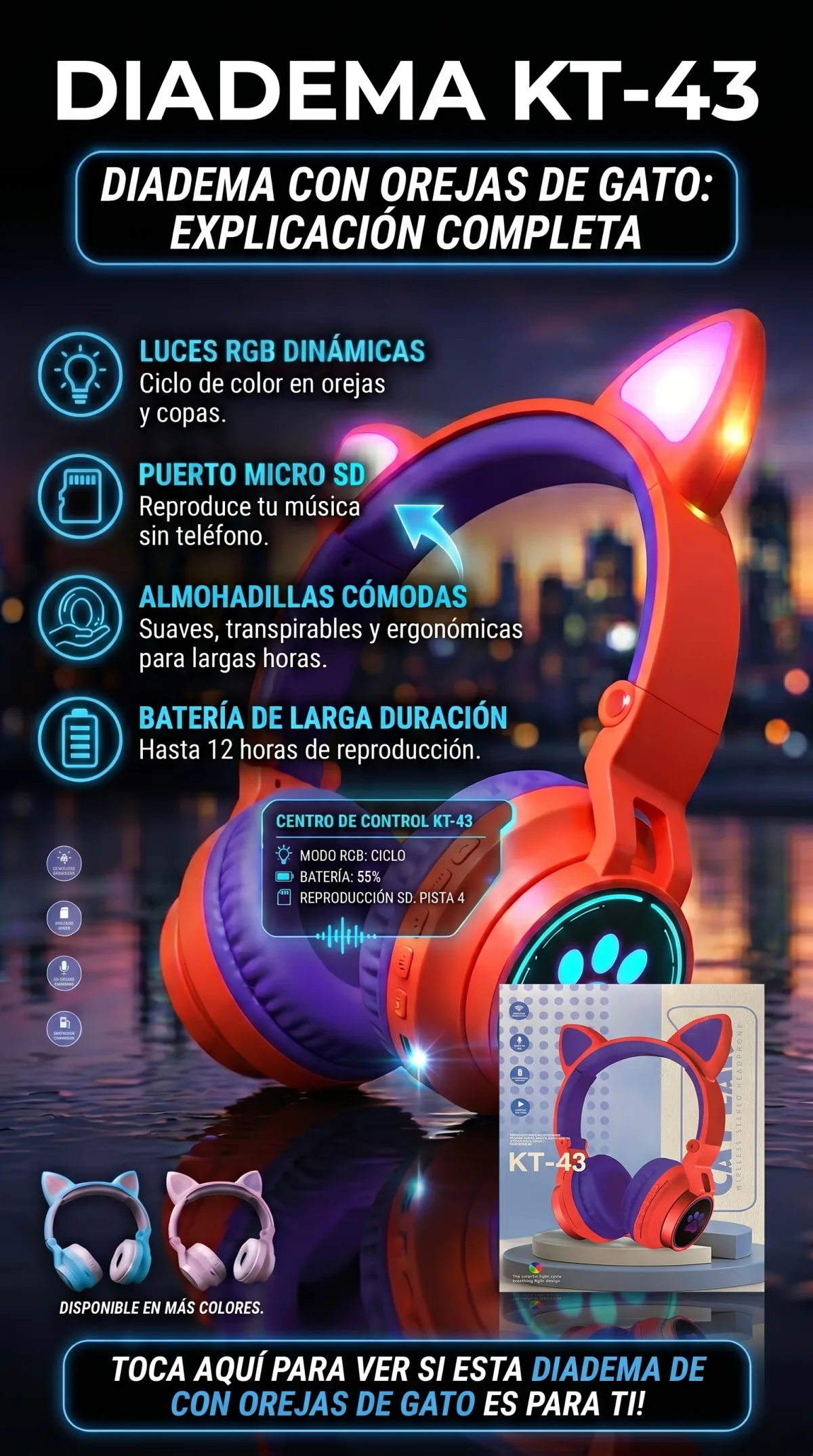 DIADEMA GATO KT-43
